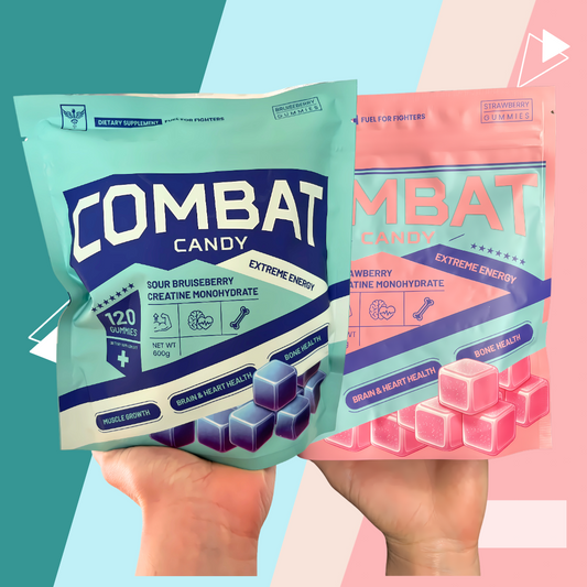 Combat Candy Sweet & Sour Knockout Combo Creatine Gummies - 240 Count -  Delicious Creatine