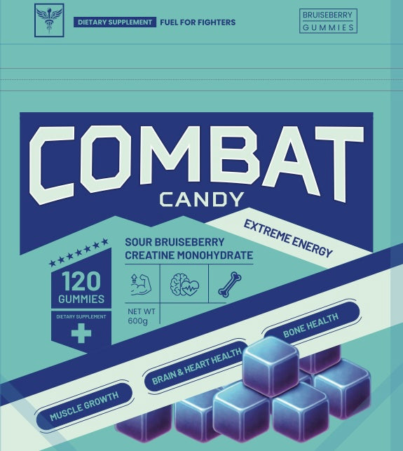 Combat Candy Variety Pack - 3 Month Supply (2 Sour Bruiseberry, 1 Strawberry Punch) - 360 Count - Delicious Creatine -