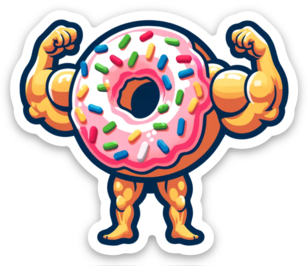 Fit AF Donut Sticker